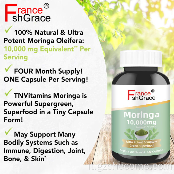 Shecome Moringa Capsule Antiossidante Energia Supporto immunitario